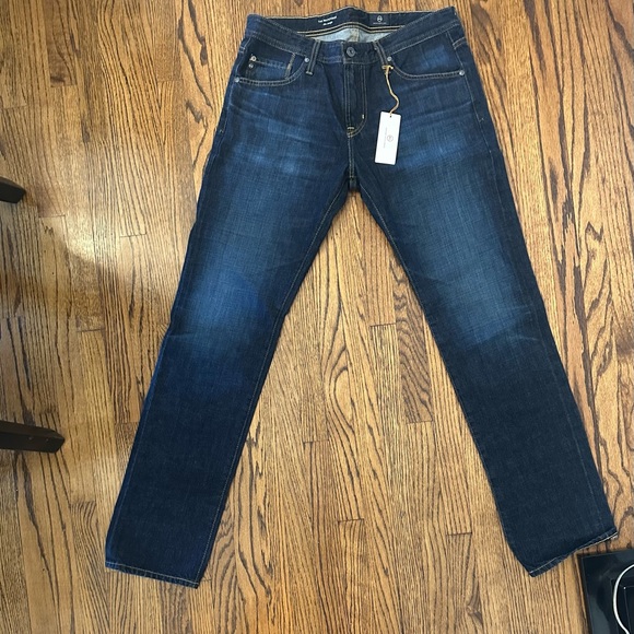 NWT AG Men's Jeans Matchbox Slim Straight  HERITAGE Medium Blue 33 W x 34L RARE! - Picture 3 of 9